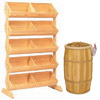 Wood Baskets & Barrels Displays