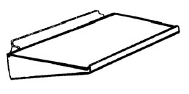 Braced Flat Slatwall Shelf with Lip 10" x 16"W