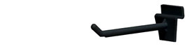 4" Nylon Slatwall Hook Black