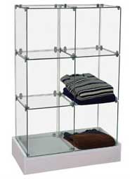Three Level Glass Cube Display