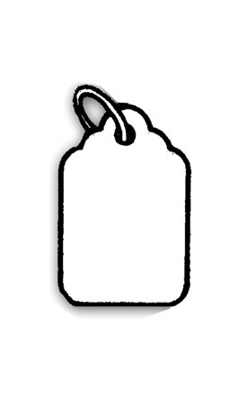 Strung Merchandise Tag Blank