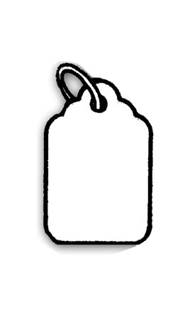 Large Strung Mdse Tag Blank
