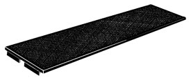 Large Perforate Metal Shelf Matte Black