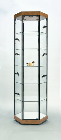 Hexagonal Floor Display Case