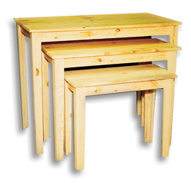 Nesting Table Set of 3 - Stained