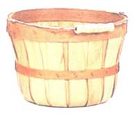 Natural Wood Basket, 1/2 Peck