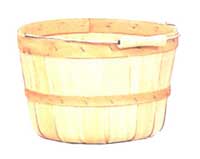 Natural Wood Basket, 1 Peck