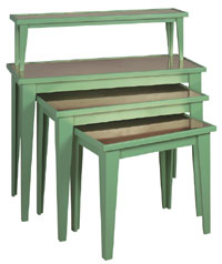 Birch Nesting Tables with Copper Top - Set of 4