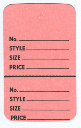 Large Unstrung Tag Pink