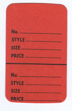 Large Unstrung Tag Red