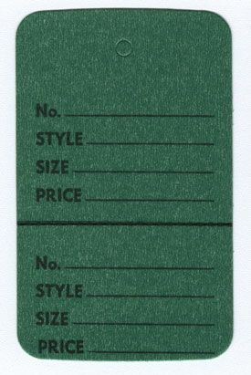 Small Unstrung Tag Dark Green