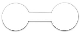 Label Self Adhesive Barbell White