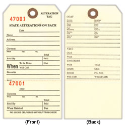 Alteration Tags - Alteration Tag - Mens Alteration Tags - Womens ...
