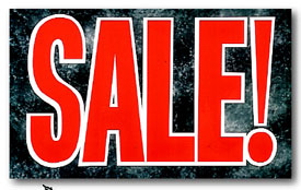 Transparent Sale 36" x 24"
