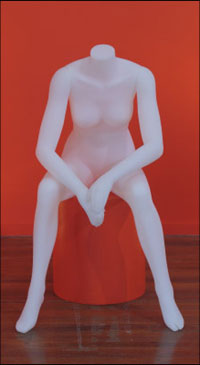 Zen Seated Female Headless Plastic Mannequin - Qty 9