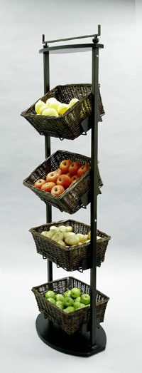 Rectangular 4-Level Adjustable Wicker Basket Set
