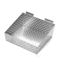 Small Perforated Metal Slatwall Bin