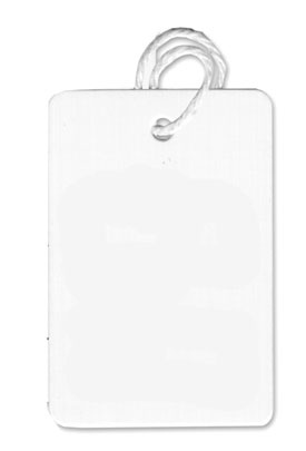 Large Strung Blank White Tag