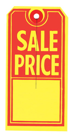 Sale Price Tag with Button Slot