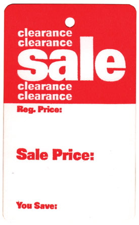Unstrung Clearance Sale Tags