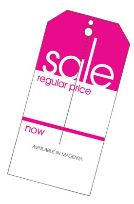 Sale Tag Reg Price / Now