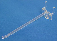 Clear Acrylic Pegboard Hook and Slatwall Hook 4"L