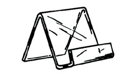 Single Shirt Easel 9"W x 10 1/2"H x 1" lip