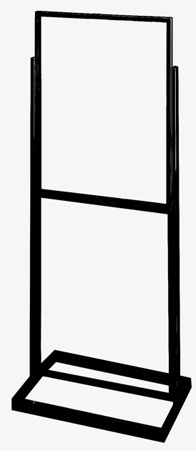 Double Bulletin Sign Holder Black