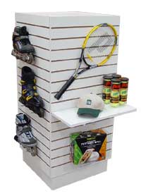 Premium Slatwall Display Tower with Caster Kit