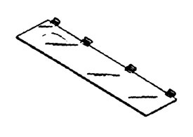 Maxi Slatwall Shelf 6" W x 24" L