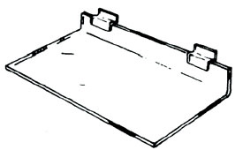Deluxe Plexi Slatwall  Shelf 6" x 12"