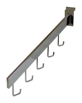 5 J Hook Rectangular Slatwall Waterfall