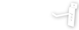 Slatwall Hook - 4" White