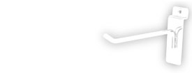 Slatwall Hook - 6" White