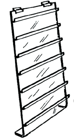 Slatwall Earring Display 8" W x 18"