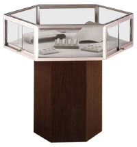 Hexagonal Pedestal Display Case