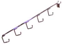 Pegboard 5 Hook Waterfall Chrome
