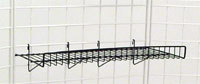 Grid Flat Shlf with Lip 24" x 12" Black