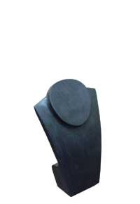 Small Wood Jewelry Display Bust - Black