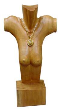 Wood Jewelry Display Sculpture - Natural