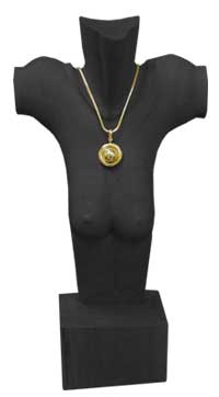 Wood Jewelry Display Sculpture - Black