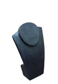 Medium Wood Jewelry Display Bust - Black