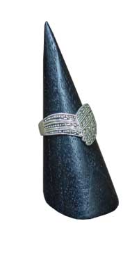 Wood Ring Jewelry Display - Black