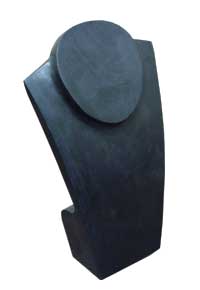Large Wood Jewelry Display Bust - Black