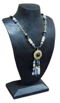 Standup Wood Jewelry Bust - Black