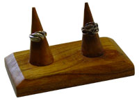 Wood Ring Jewelry Display - Double