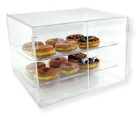 Two Tier Bakery Display Case - Lift Back