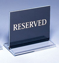 Card and Menu Holder - Reserved