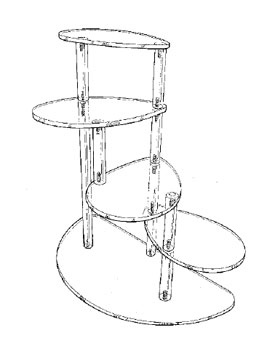 Four Tier Spiral Display
