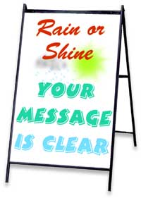 Write-On Wash-Off A-Frame Sign - White